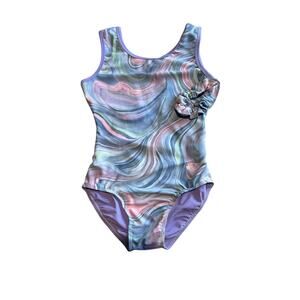 Destira Marbled Watercolor Leotard NEW CXL 12-14